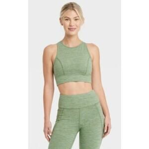 Womens Joylab Spacedye Cozy Heathered Green Workout Set